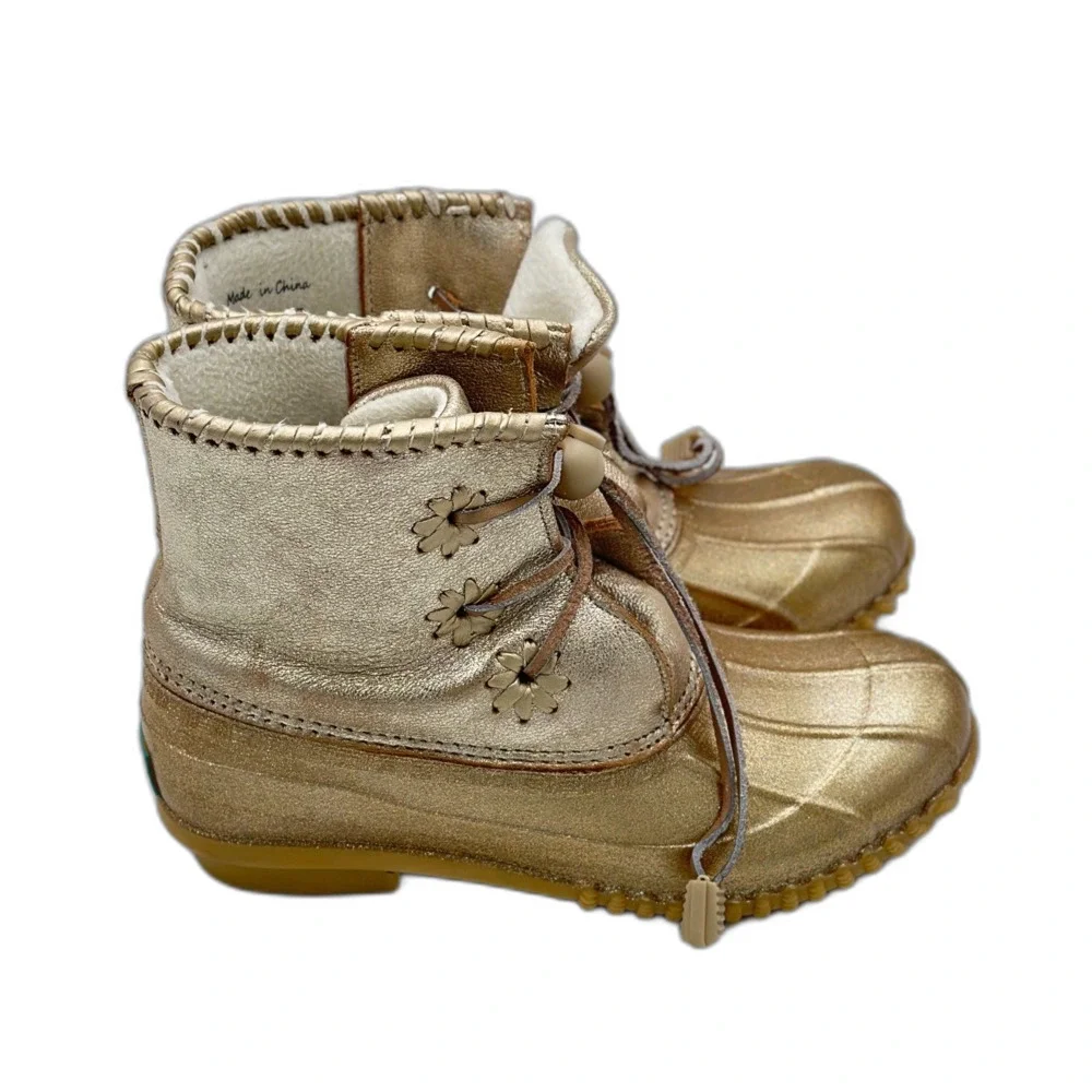 Jack Rogers Girls Gold Rain - Duck Boots Size 3